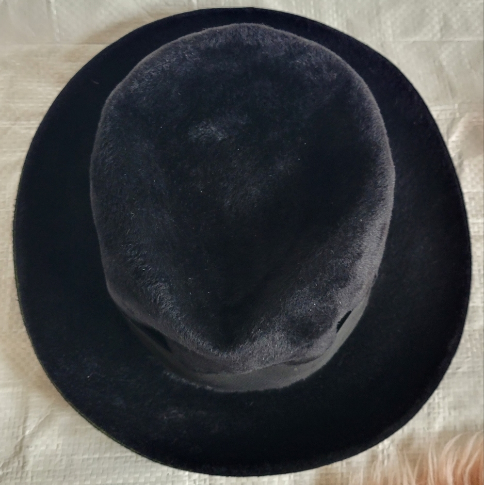 Vintage black felt hat - Picture 3 of 6